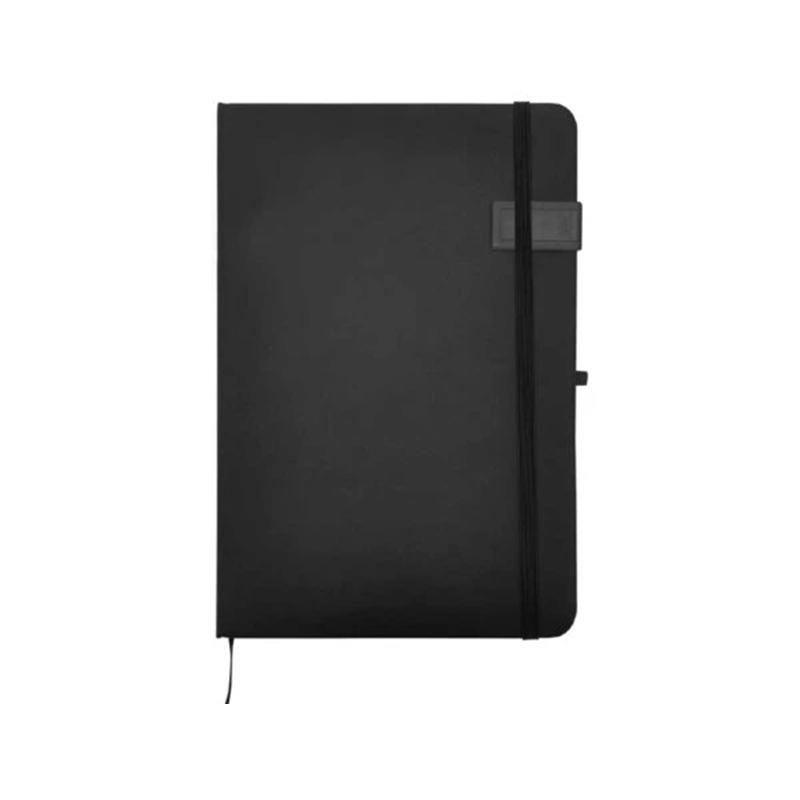 USB-MB A5 Size PU Leather Notebook with Elastic Band With Logo